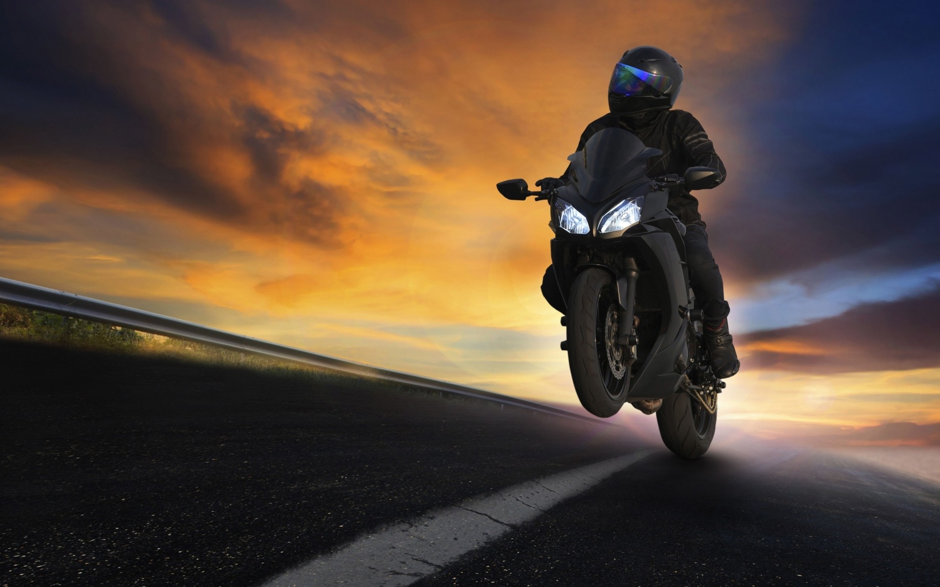 sports bike sunset road transportation system hurry vehicle sky street travel race racer speed motorbike