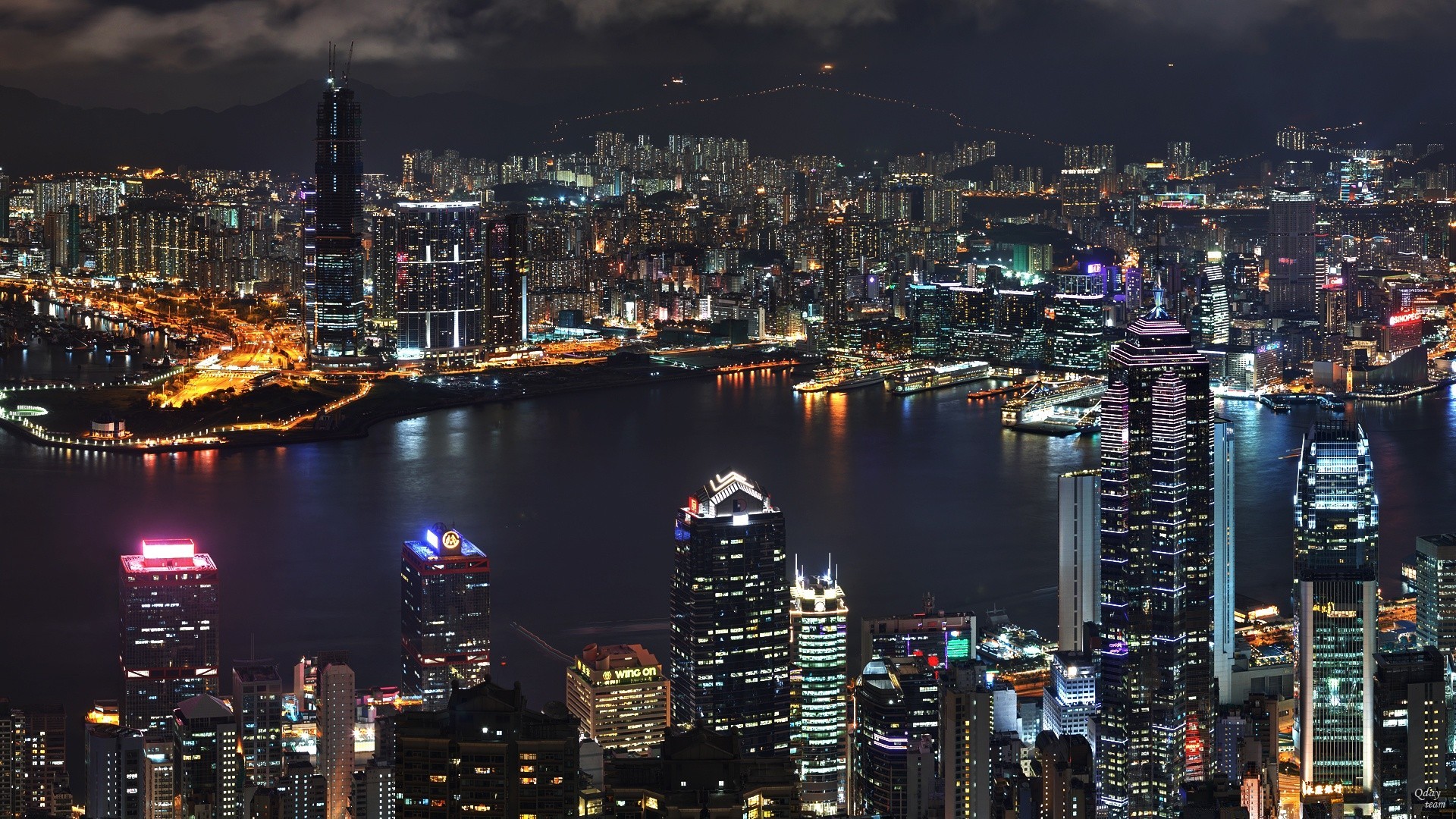 other city city cityscape skyline dusk building skyscraper harbor downtown travel architecture evening river business urban waterfront bridge finance illuminated office water