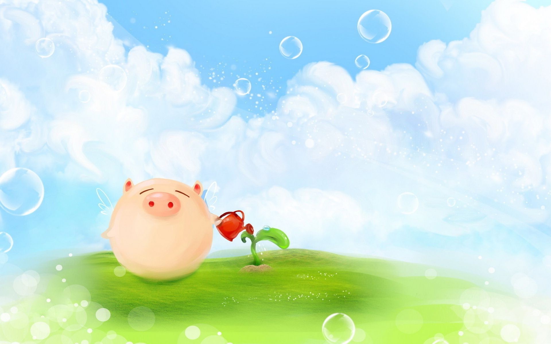 nature summer desktop sky drop water bubble