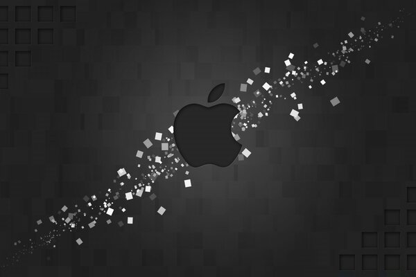 Apple icon on a dark background