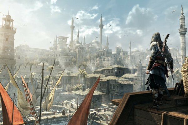 Assassin s creed travels on the roofs of houses