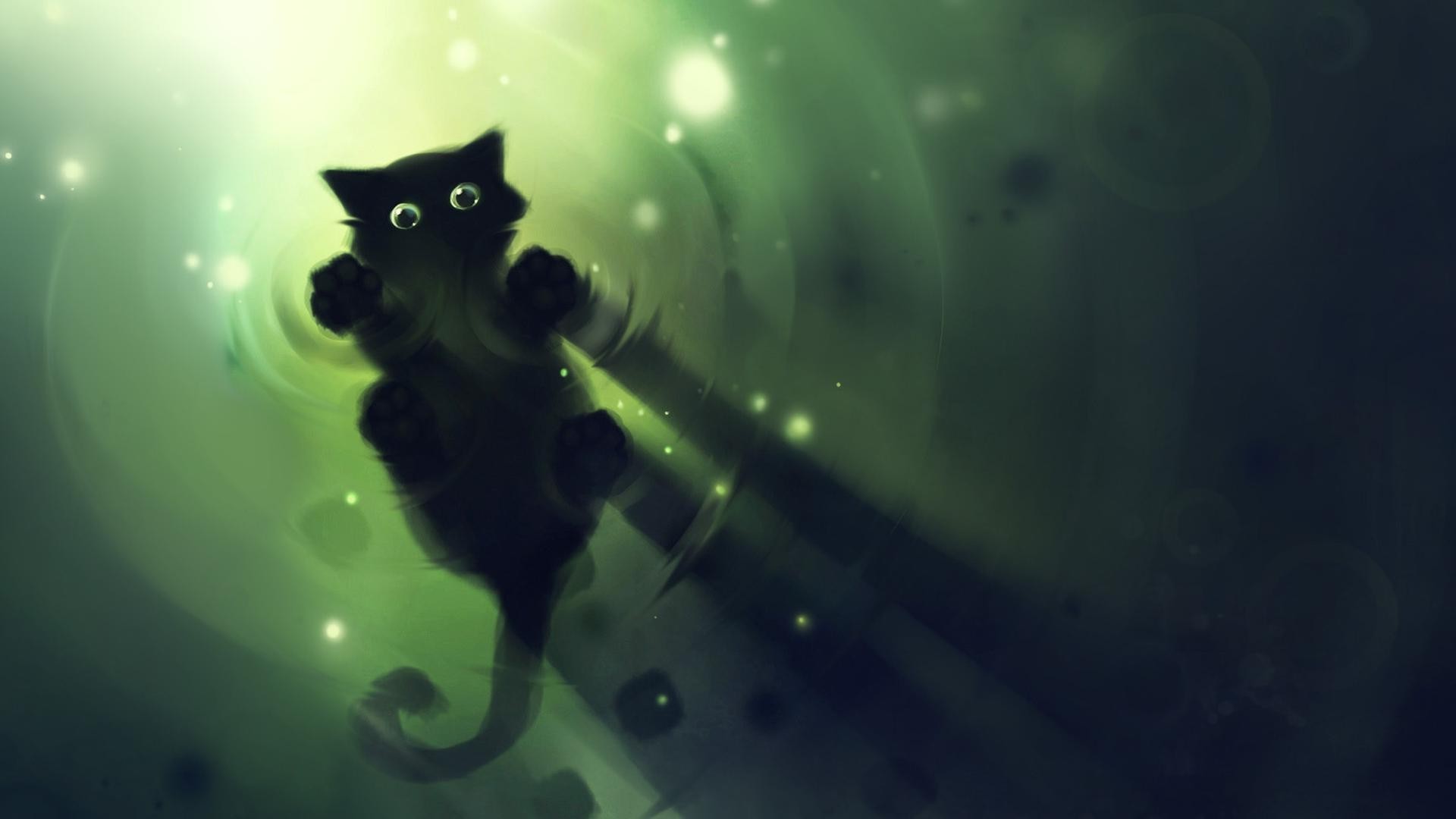 silhouette underwater light abstract