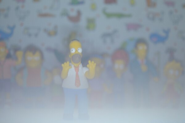 Cartoon the simpsons for a group of adults