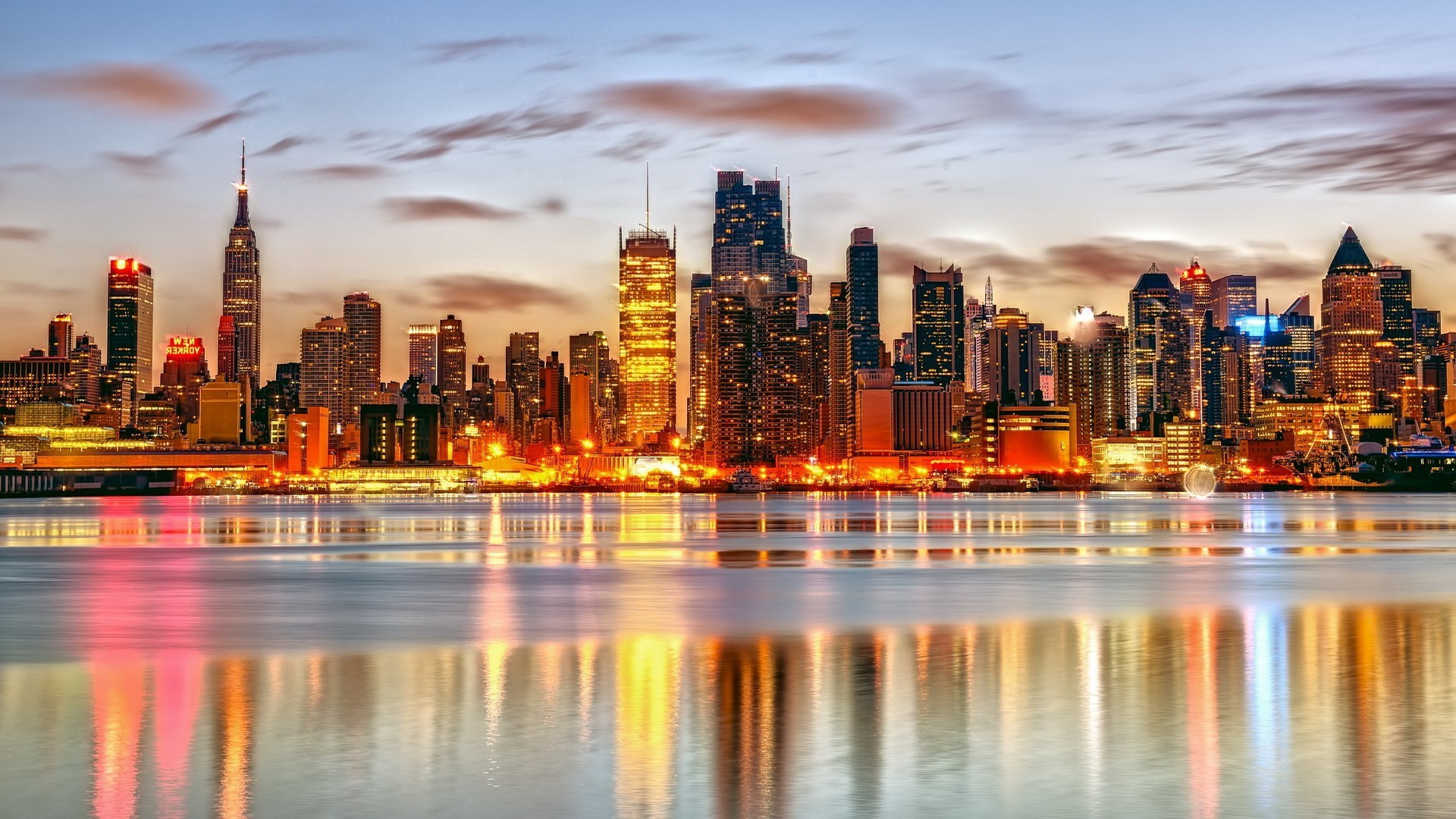 city cityscape skyscraper architecture skyline downtown dusk building evening office modern urban sunset travel sky reflection business illuminated tower waterfront