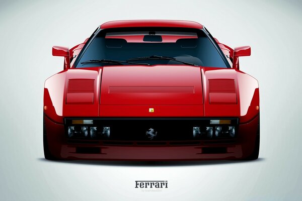 A red Ferrari. Racing Car